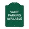 Signmission Valet Parking Available Heavy-Gauge Aluminum Architectural Sign, 24" x 18", GW-1824-9745 A-DES-GW-1824-9745 - alternate 1